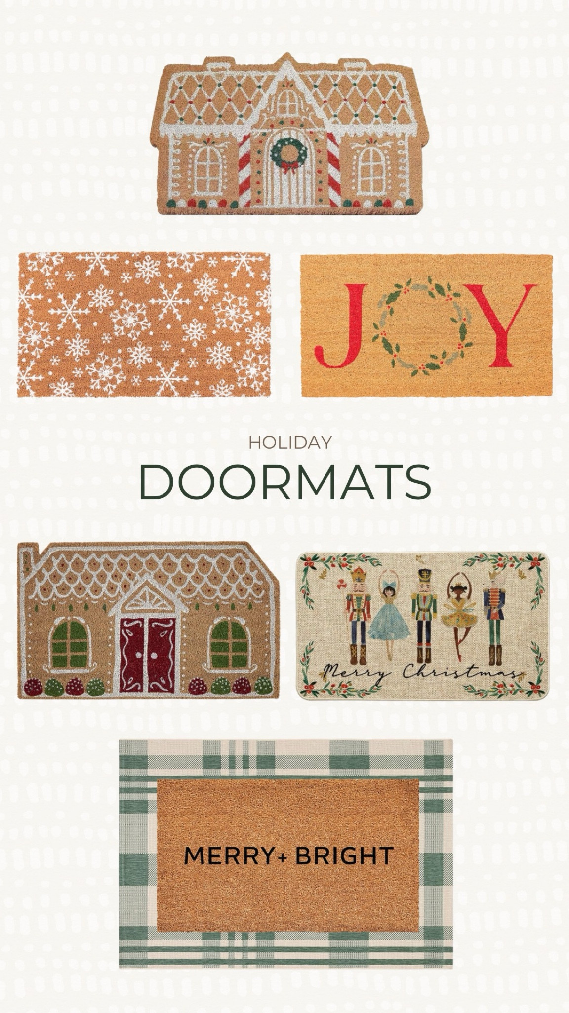 Affordable doormats for the holiday season! 

#LTKHome #LTKSeasonal #LTKHoliday