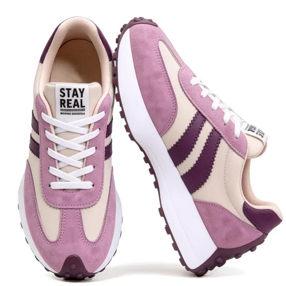 No Boundaries Women's Lace Up Sport Sneakers, Wide Width Available | Walmart (US)