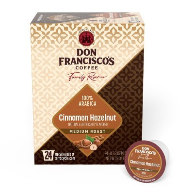 Don Francisco's Cinnamon Hazelnut Medium Roast Coffee- Single Serve Pod - 24ct | Target
