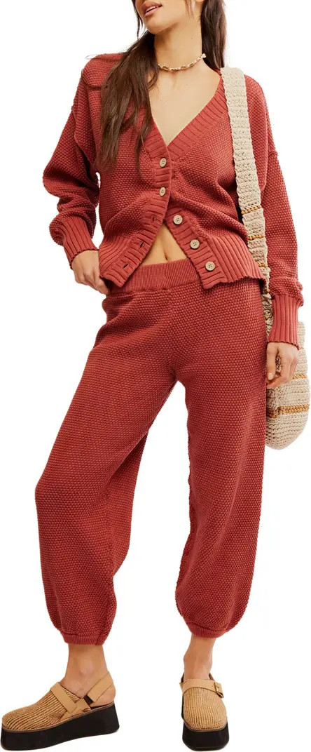 Hailee Waffle Stitch Cardigan & Pants | Nordstrom