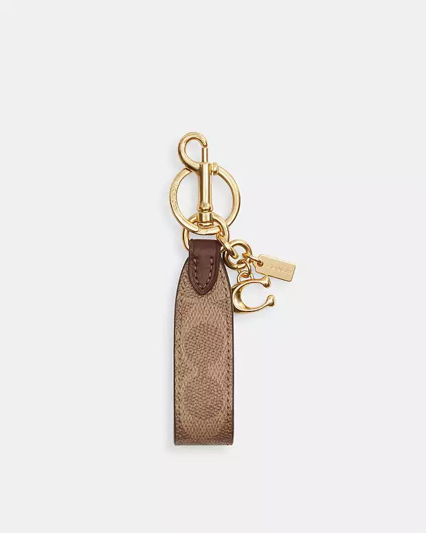 Loop Bag Charm In Signature Canvas | Coach Outlet US