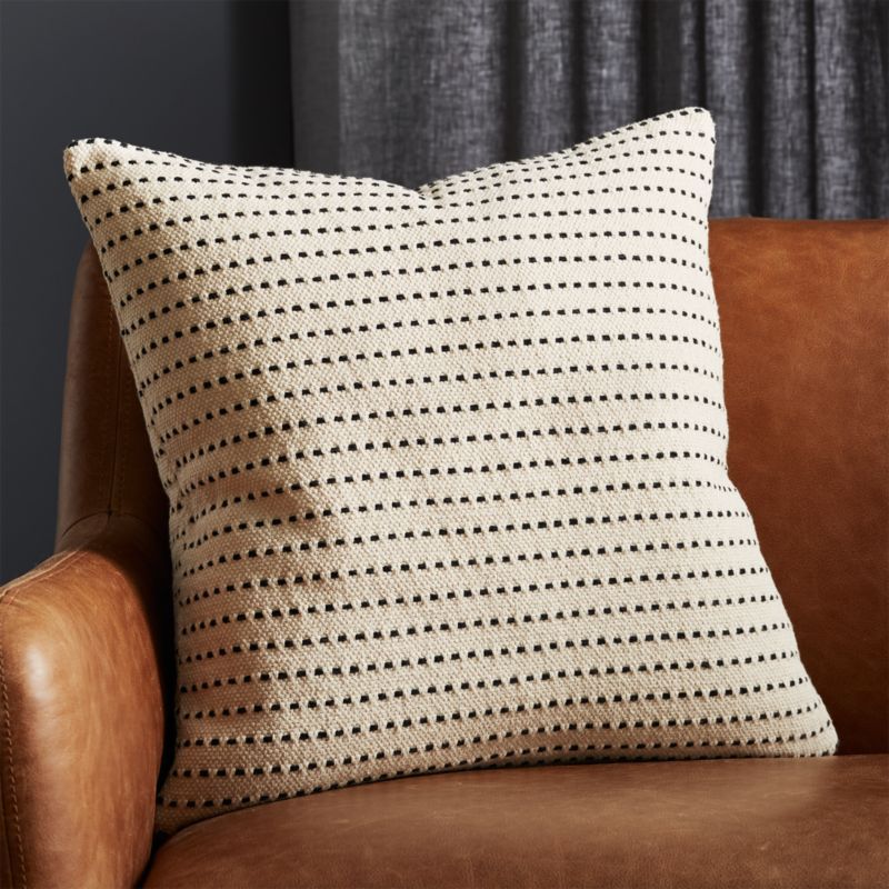 Clique White Modern Throw Pillow with Down-Alternative Insert 20" + Reviews | CB2 | CB2