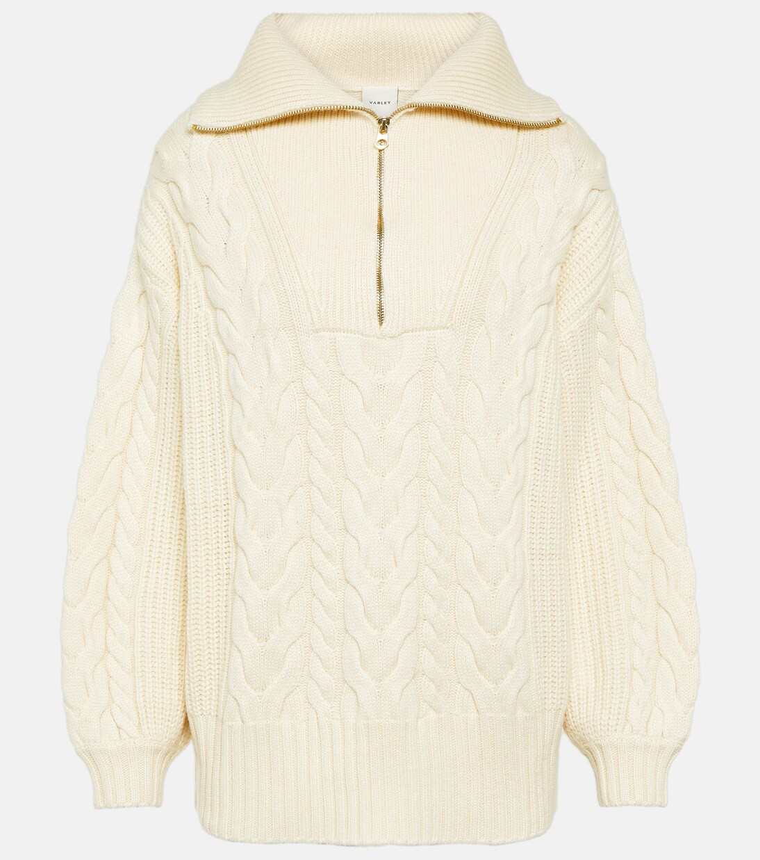 Daria cable-knit half-zip sweater | Mytheresa (UK)