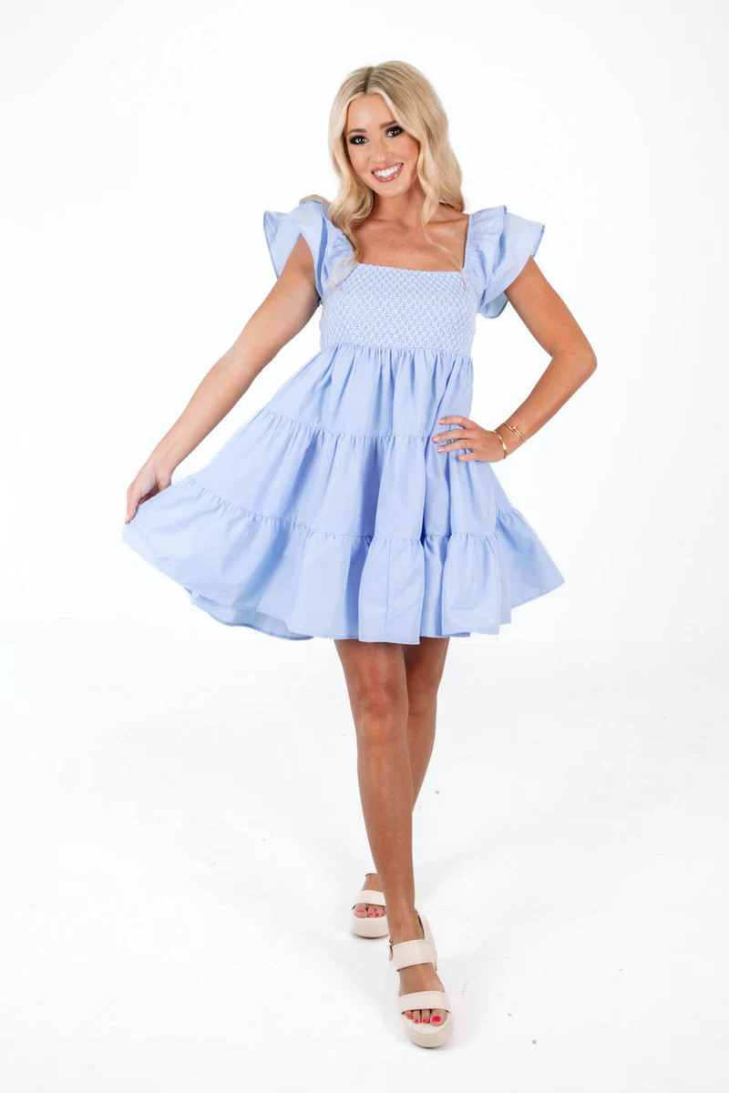 Sweet Talk Dress - Light Blue | The Impeccable Pig