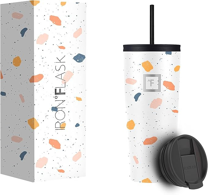 IRON °FLASK Classic Tumbler 2.0-24 Oz Versatile Stainless Steel Water Bottle with 2 Lids (Straw ... | Amazon (US)