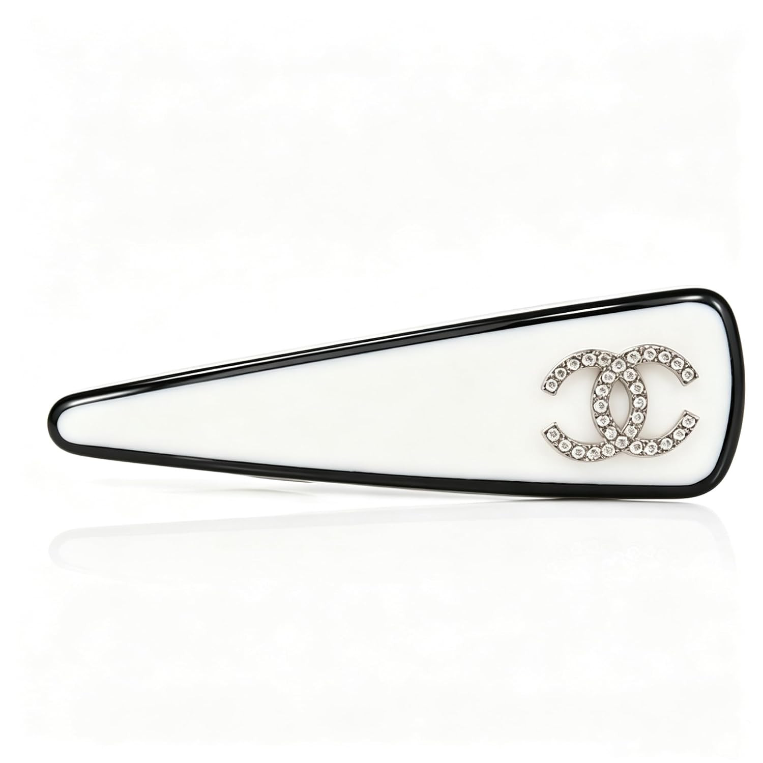 Women's Triangle Alligator Hair Clip, Black White Rhinestone Hair Barrette | Amazon (US)
