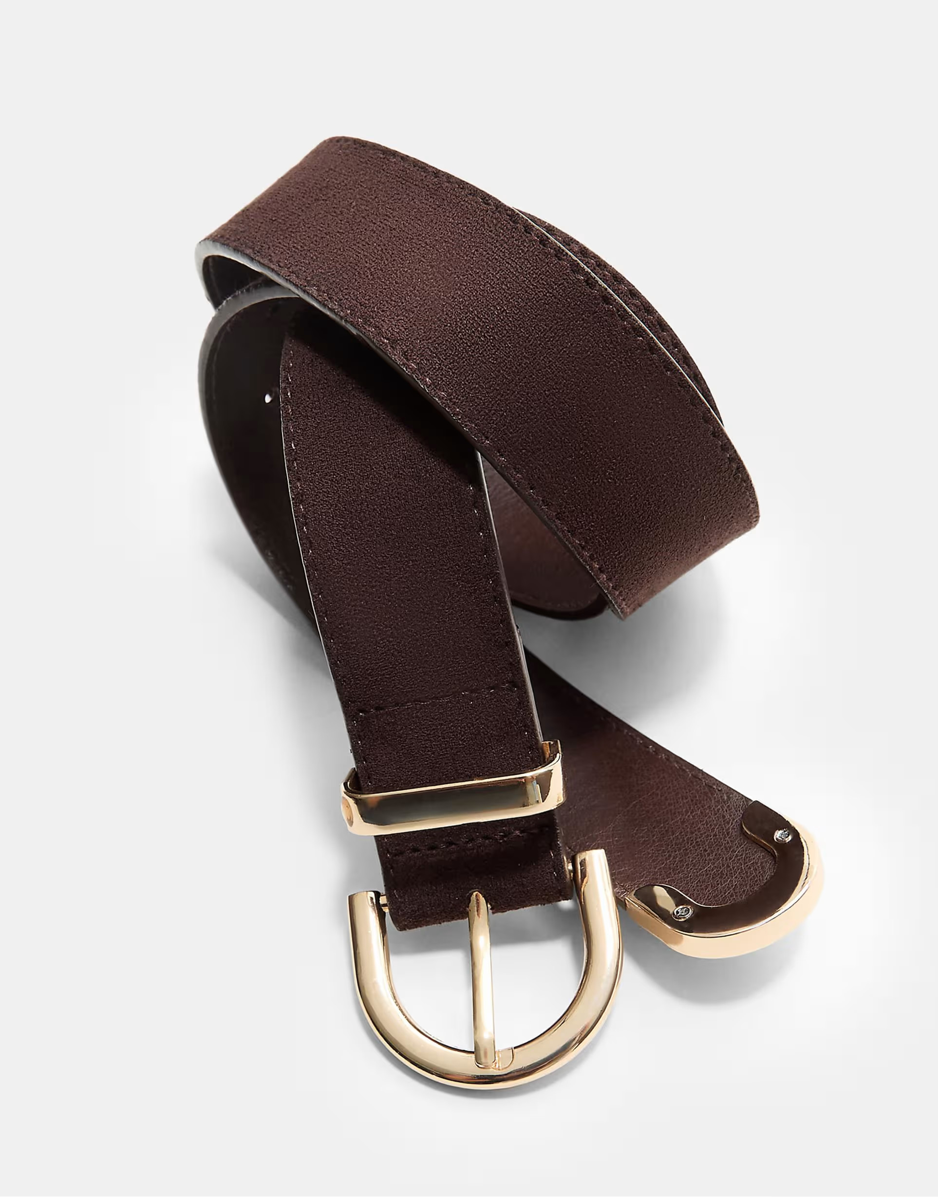 Stradivarius Basic belt with round buckle in pale camel | ASOS | ASOS (Global)