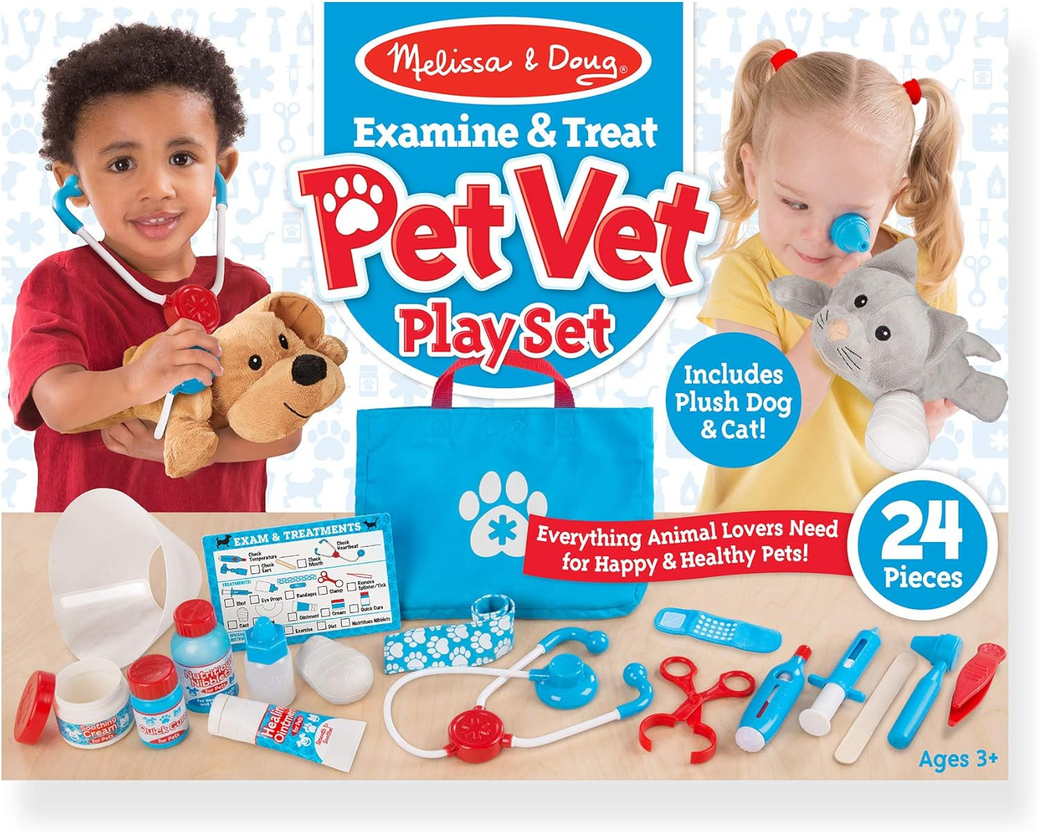 Melissa & Doug Examine and Treat Pet Vet Play Set (24 pcs) | Kids Veterinary Play Set, Veterinari... | Amazon (CA)