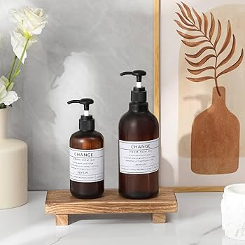 Small Wood Tray Pedestal Stand Farmhouse Bathroom Decor Decorative Wooden Riser Kitchen Soap Dish... | Amazon (US)