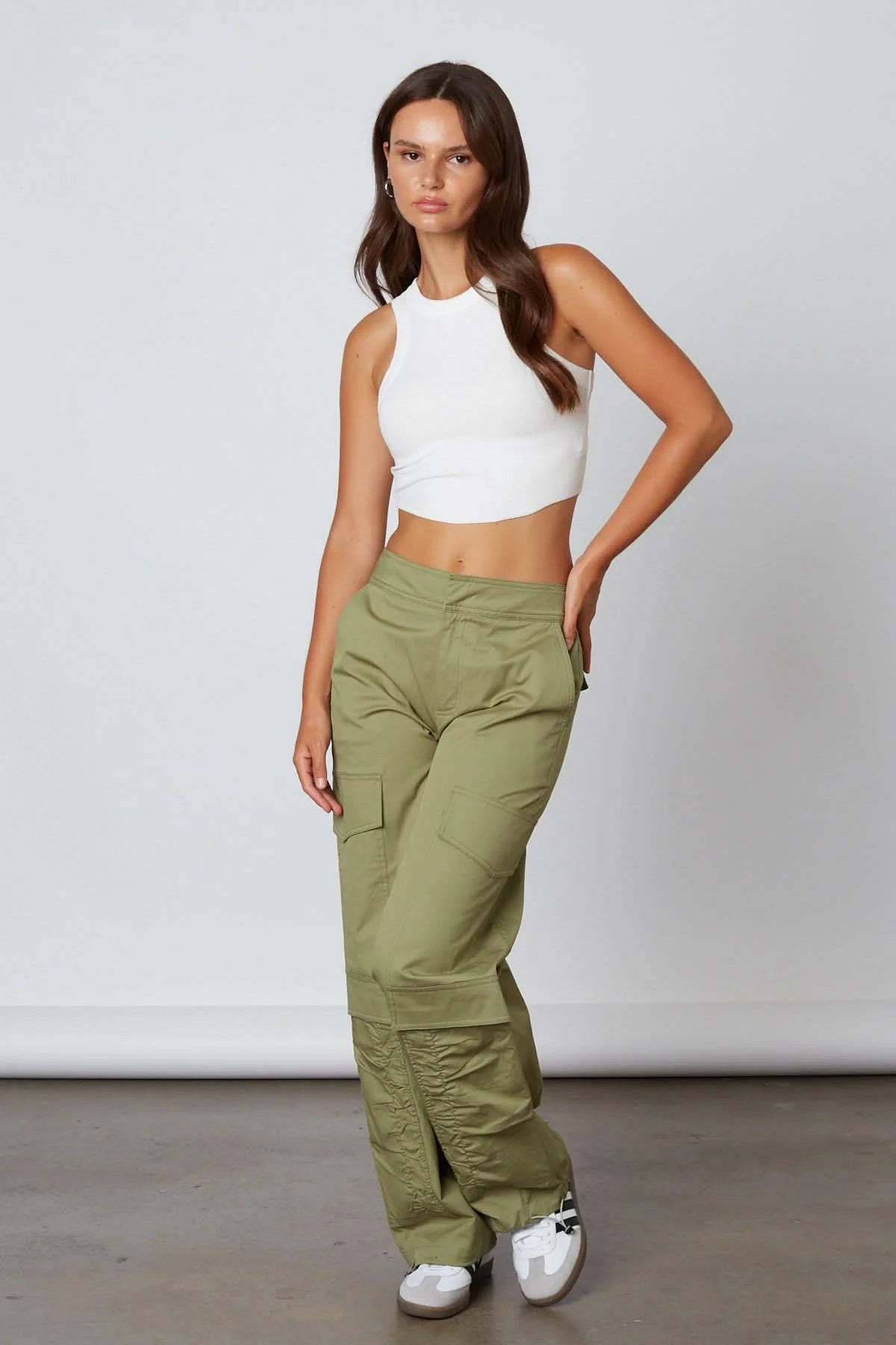 Charly Olive Cargo Pants M | Boho Pink