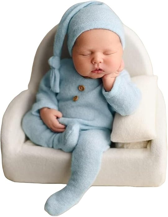 Newborn Photography Props Costume Cute Hat With Romper Set Newborn Boy Photoshoot Outfits Baby Bo... | Amazon (US)