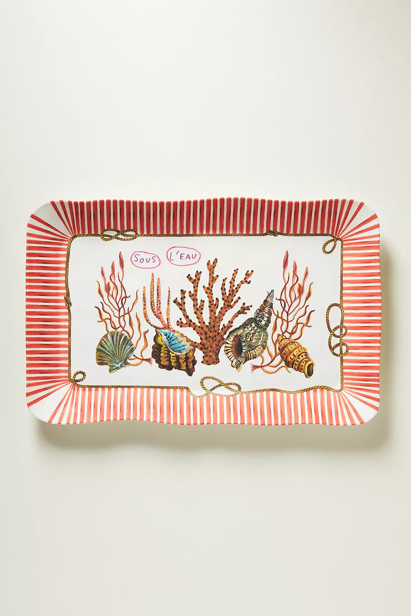 Nathalie Lete By the Sea Large Melamine Platter | Anthropologie (US)
