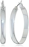 Anne Klein Classic Silvertone Hoop Earrings | Amazon (US)
