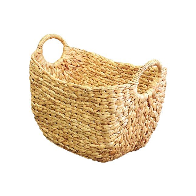 allen + roth  3-Pack 17.3-in W x 12.2-in H x 13.8-in D Natural Water Hyacinth Stackable Basket | Lowe's