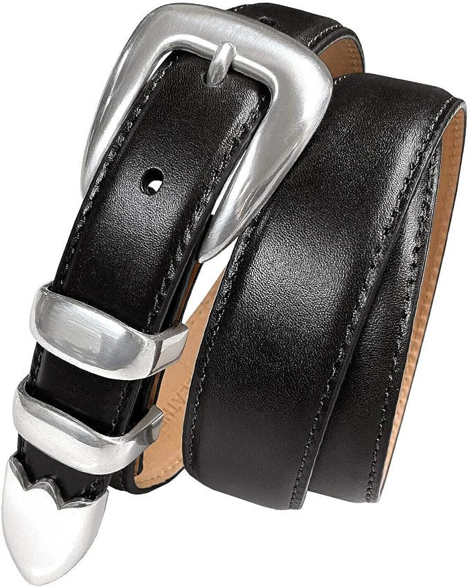 S5525 Genuine Full-Grain Cowhide Leather Designer Dress Belt 1-1/8"(30mm) taper down to 1"(25mm) ... | Amazon (US)