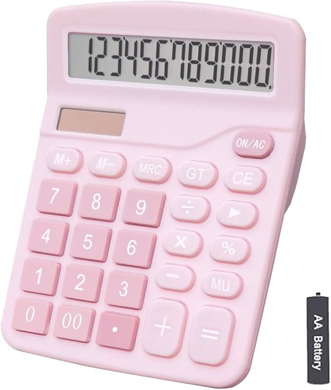 Calculators, BESTWYA 12-Digit Dual Power Handheld Desktop Calculator with Large LCD Display Big S... | Amazon (US)