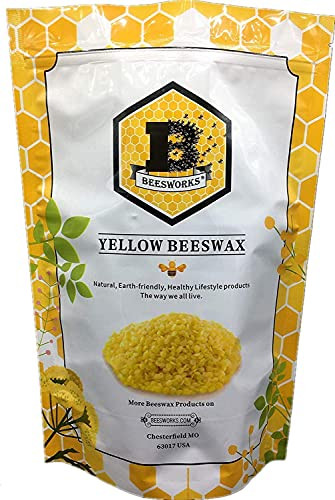 Beesworks Yellow Beeswax Pellets (5 lb) | 100% Pure, Cosmetic Grade, Triple-Filtered Beeswax for DIY Skin Care, Lip Balm, Lotion, and Candle Making | Amazon (US)