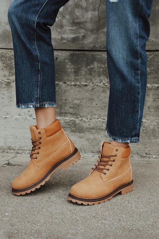 Tiana Mustard Lace-Up Ankle Boots | Lulus (US)