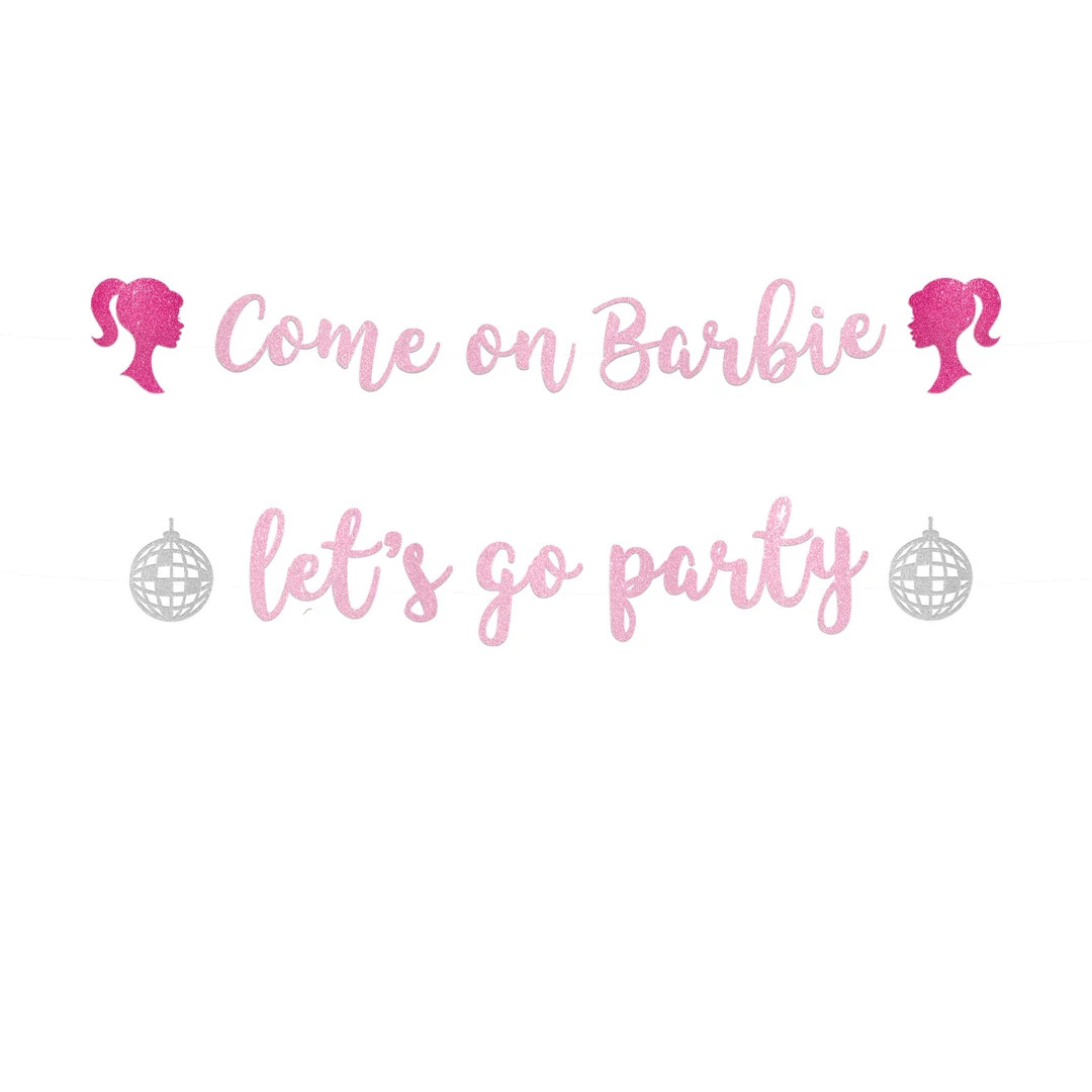 Come on Barbie Lets Go Party Banner - Hot Pink Malibu Barbie Party Decor - Barbie Birthday and Ba... | Etsy (US)