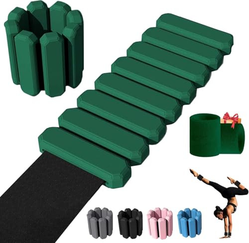 Mibcocny Pilates Wrist And Ankle Weights For Women At Home, Adjustable Arm & Leg Ankle Weights For Men, 1 lb Weights Set Of 2 For Walking Workout Dance Yoga Running (Green) | Amazon (US)