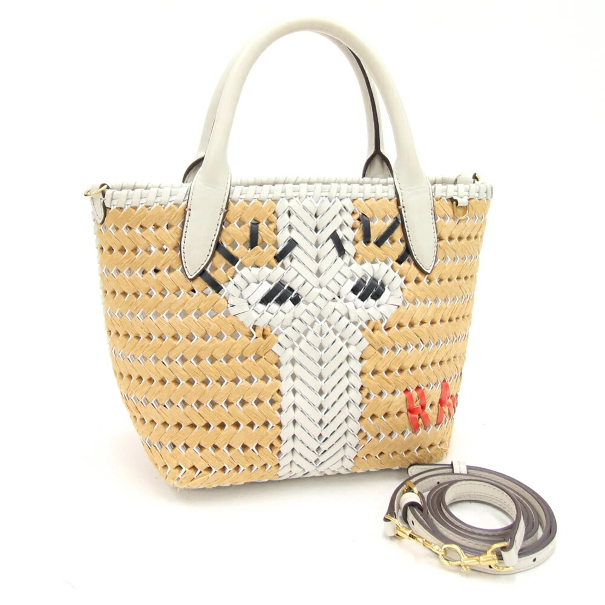 Anya Hindmarch Straw Leather Handbag (Pre-Owned) | Shop Simon