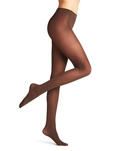 FALKE Women's Pure Matt 50 DEN W Ti Semi-Opaque Plain 1 Pair Tights, Brown Brenda 5179, M-L | Amazon (UK)
