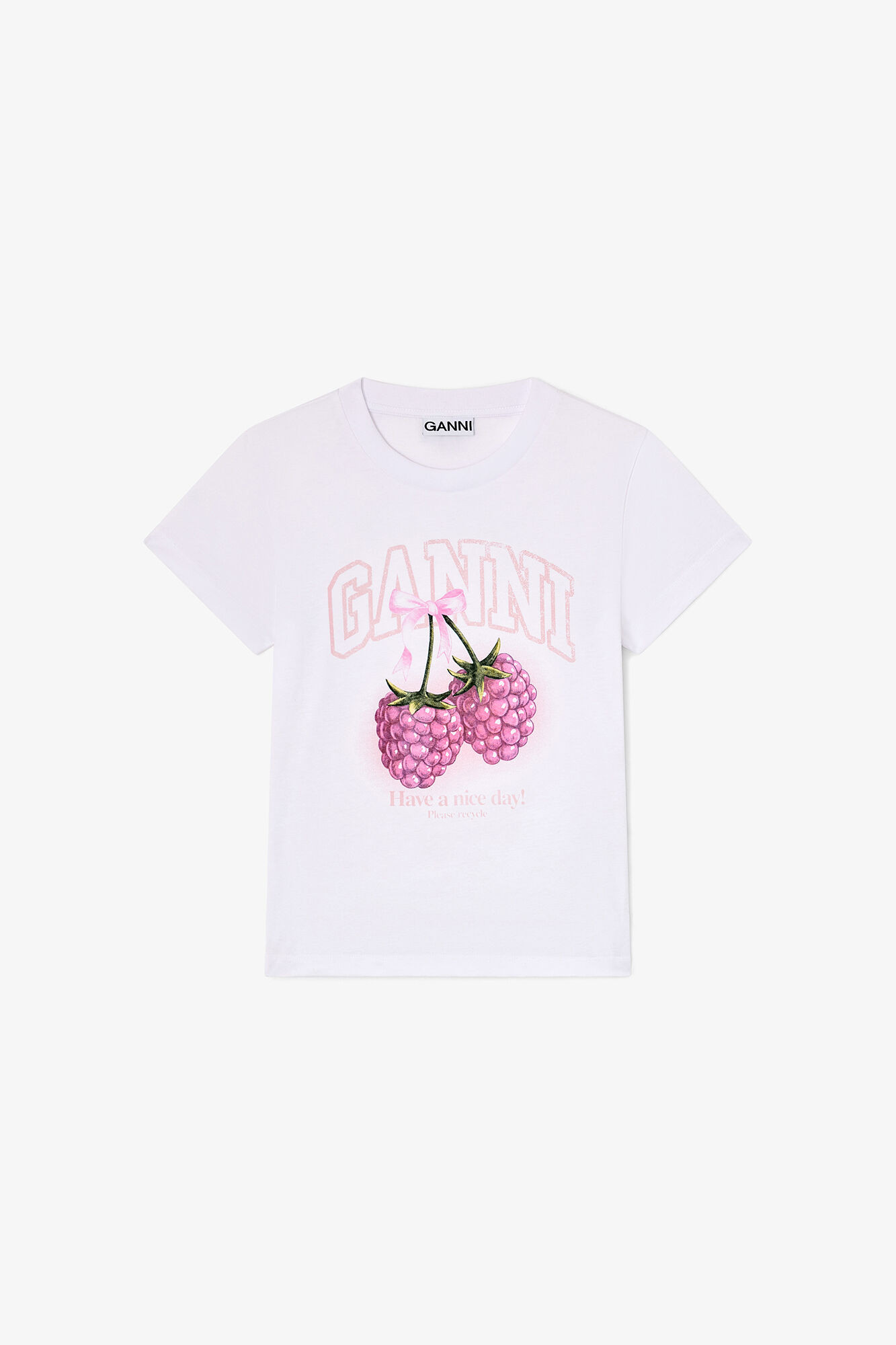 Baby Fit T-shirt with Raspberry | Ganni