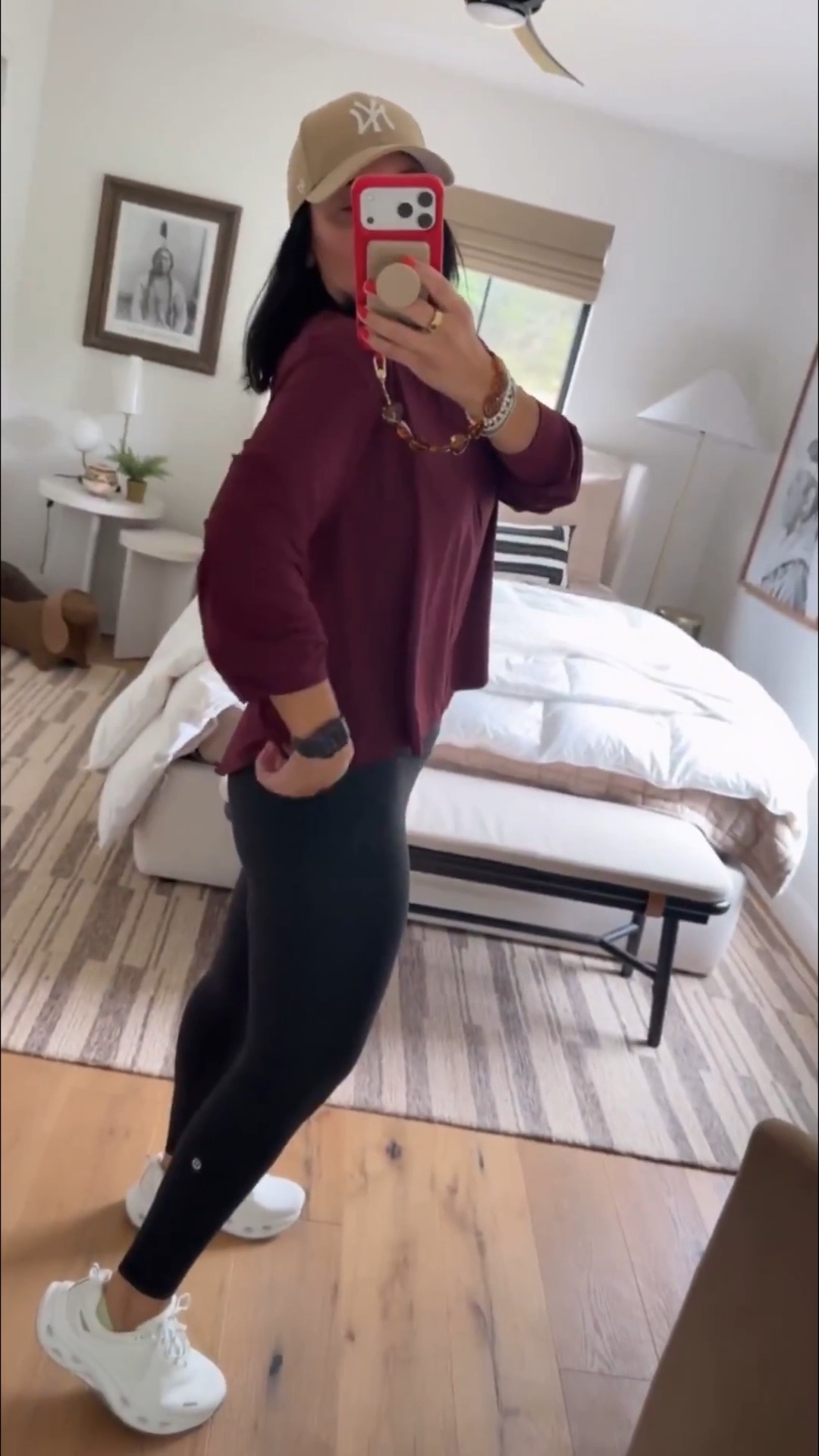 Top size medium, leggings size 8 (they fit tts), sneakers fit tts.

#LTKActive #LTKOver40 #LTKMidsize