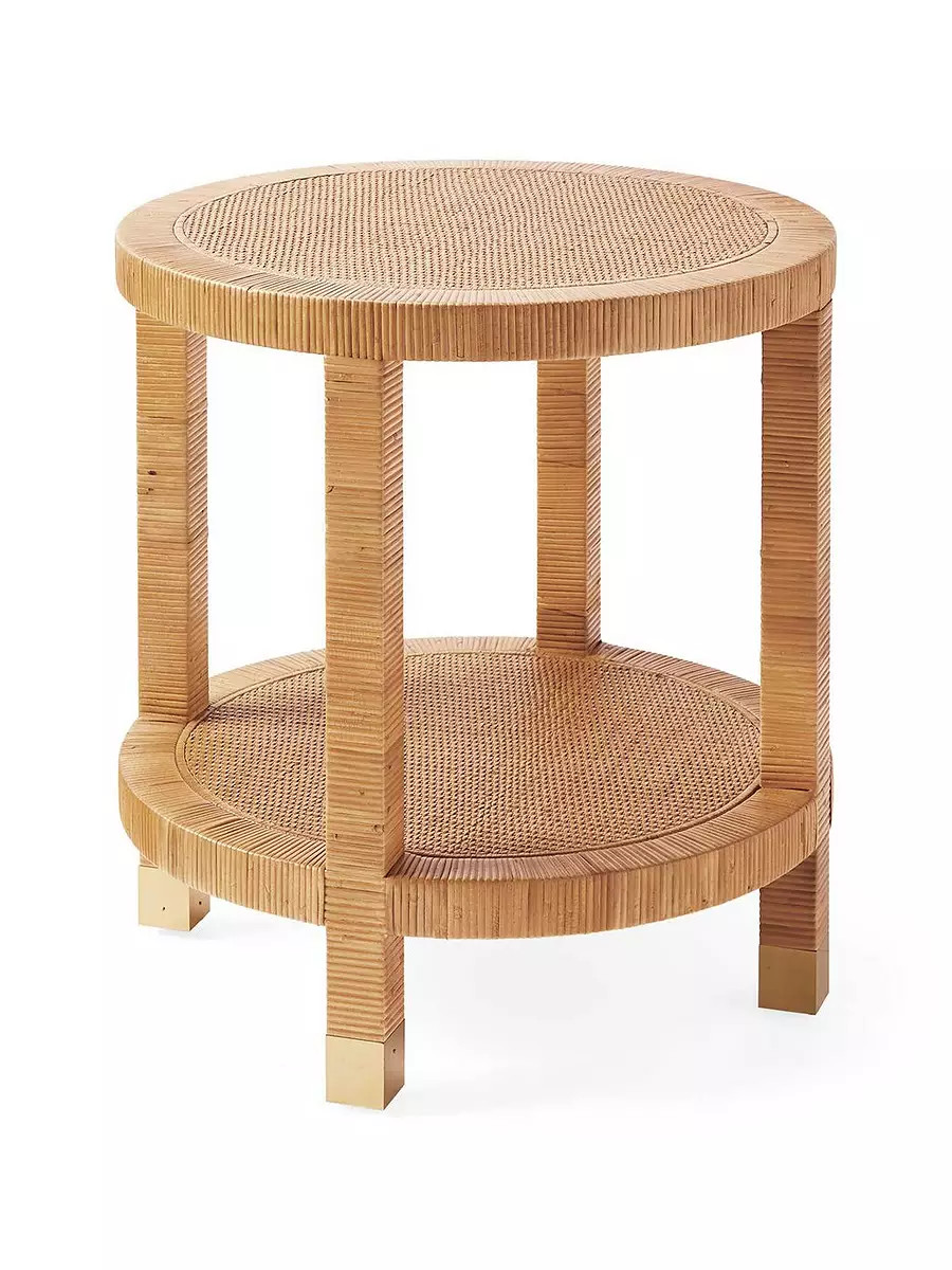 Balboa Rattan Side Table | Serena and Lily