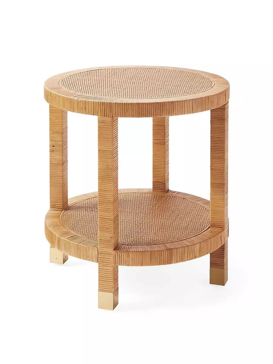 Balboa Rattan Side Table | Serena and Lily