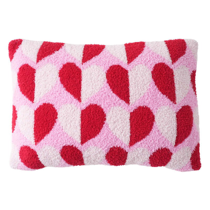 Split Hearts Cozy Knit Throw Pillow, 14x20 | At Home