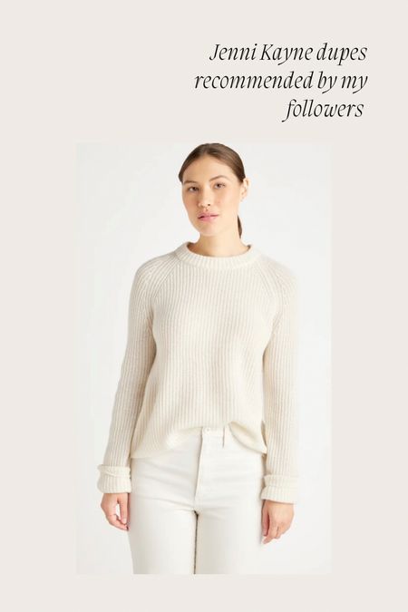 these sweaters are supposed to be amazing Jenni Kayne dupes -- recommended by so many of you! I ordered a cotton and a cashmere fisherman (both on sale rn). They have a ton of styles but I'm linking just the JK dupes here!

#LTKHoliday #LTKfamily #LTKworkwear