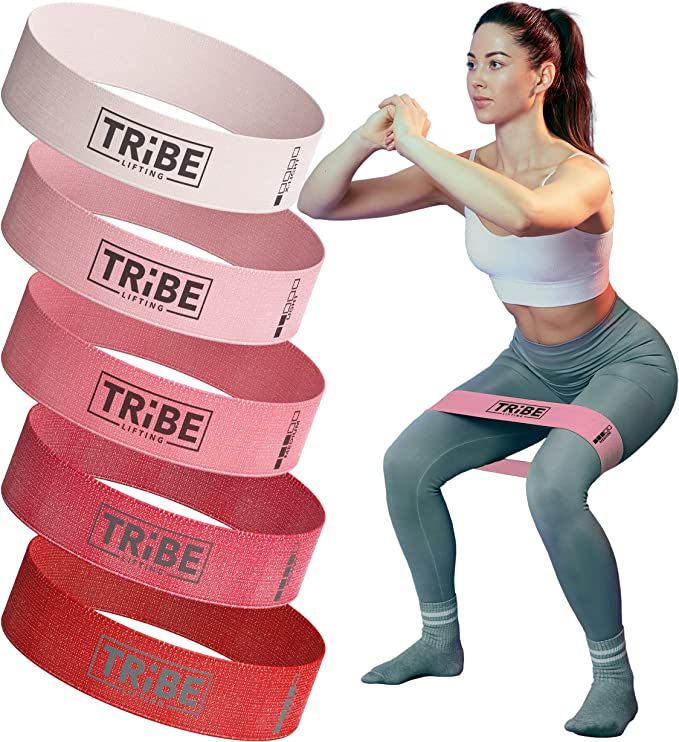 Tribe Lifting Fabric Resistance Bands for Working Out - Booty Bands for Women and Men - Exercise ... | Amazon (US)