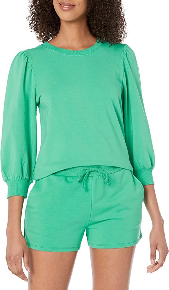 The Drop Women's Leona Short Puff Sleeve Crew Neck French Terry Sweatshirt | Amazon (US)