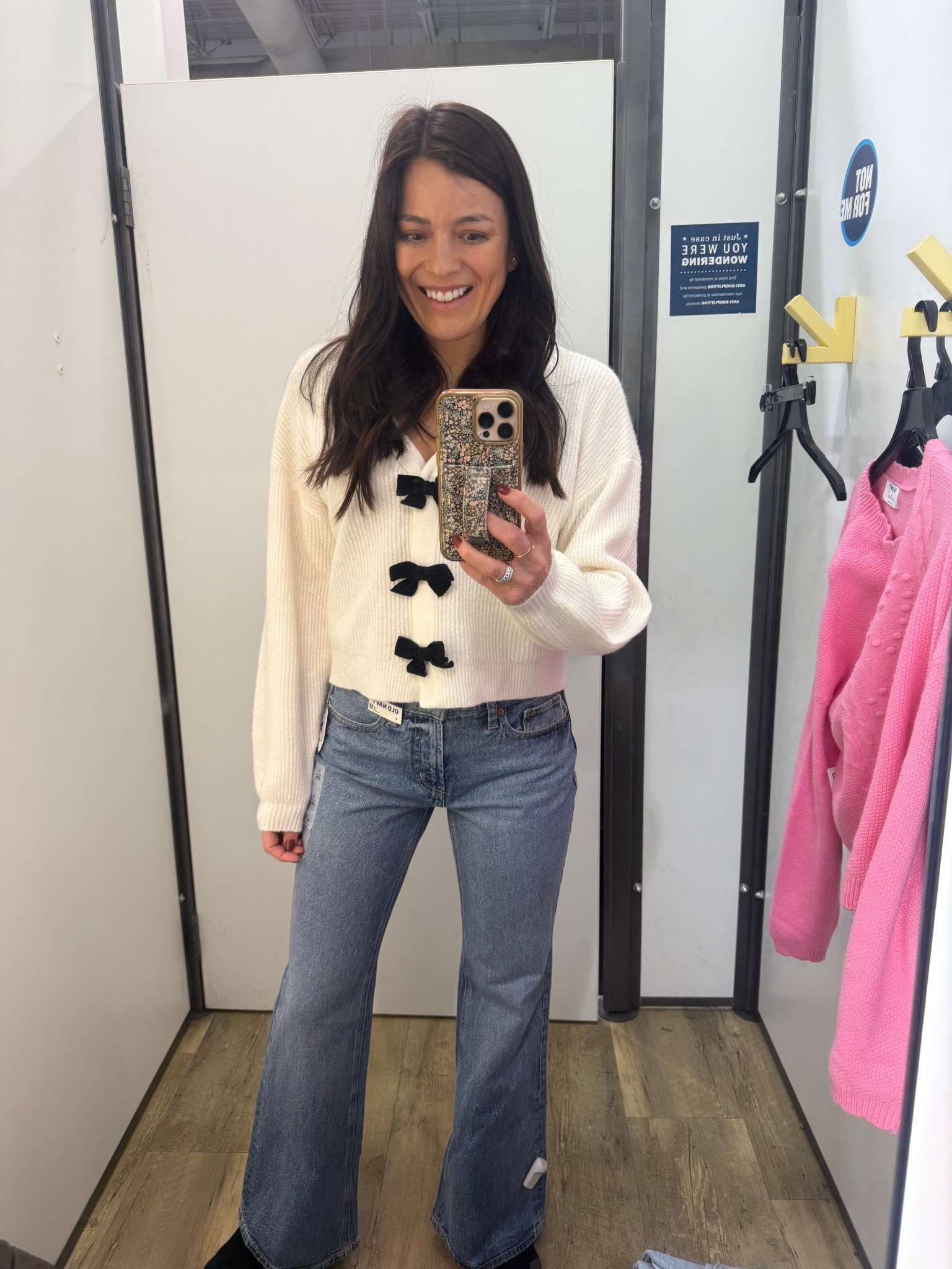 Cutest bow-front cardigan for Valentine’s Day. 💘 Wearing my TTS in top and bottom. 

#LTKootd