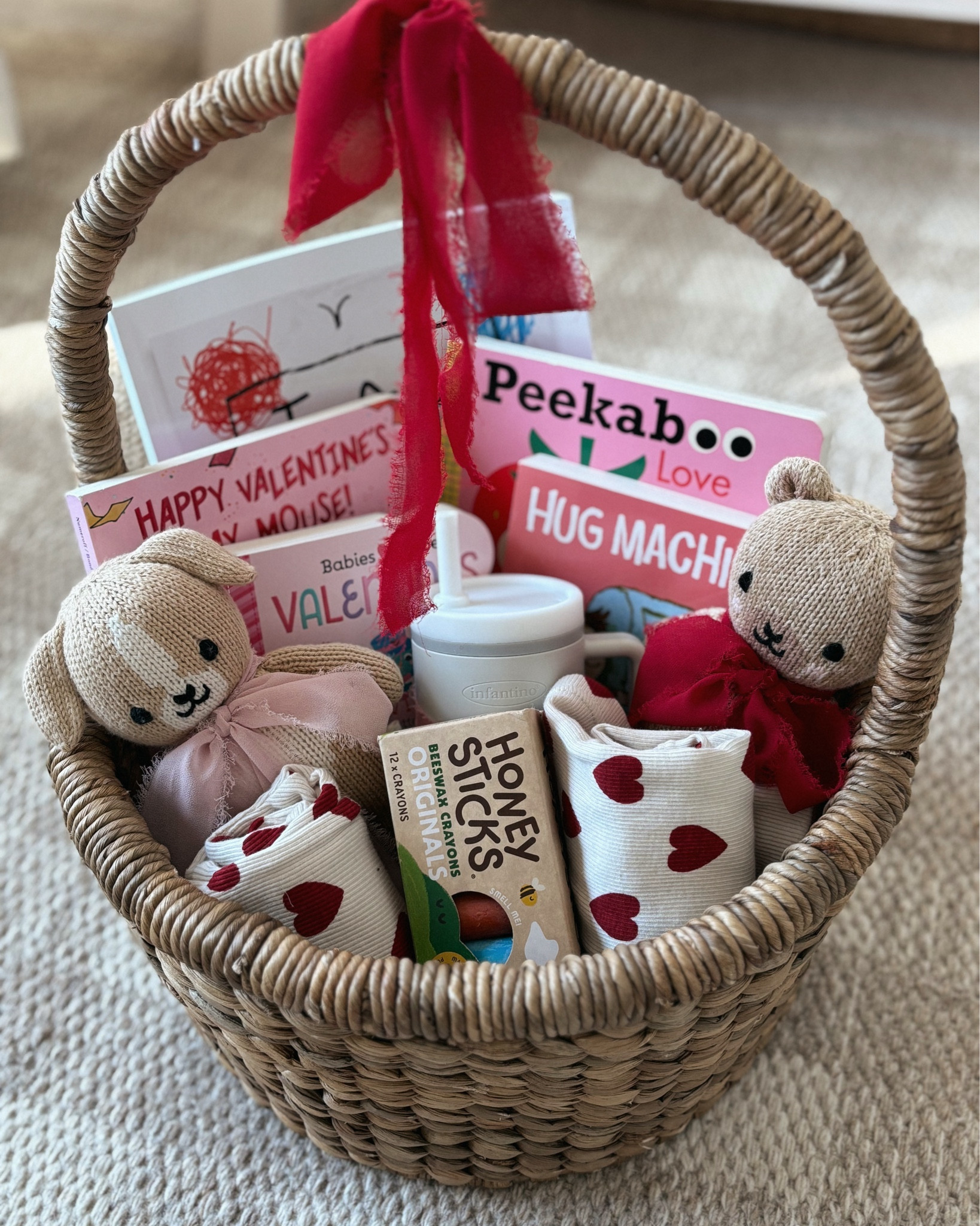 Valentine’s basket 🤍
A sweet, simple Valentine’s basket filled with little treats they’ll actually use and love—board books, stuffed animals, a coloring book with crayons, and Valentine’s pajamas. Fun for them, thoughtful, and easy to reuse year after year.

Valentine’s basket for toddlers, toddler Valentine’s ideas, Valentine’s gifts for toddlers, kids Valentine’s basket, Valentine’s books for kids, toddler toys, neutral kids gifts, Valentine’s Day ideas for little ones

#LTKBaby #LTKKids #LTKValentine