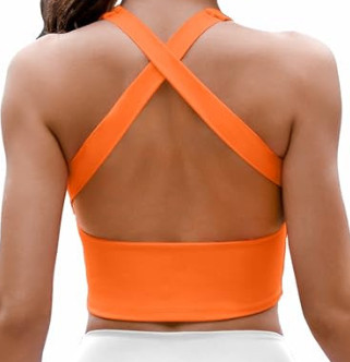 AngiMelo Womens Longline Sports Bra Square Neck Workout Tops Support Crop Tank Strappy Yoga Top Built in Bra Teens 

 #LTKGiftGuide #LTKActive #LTKSaleAlert
