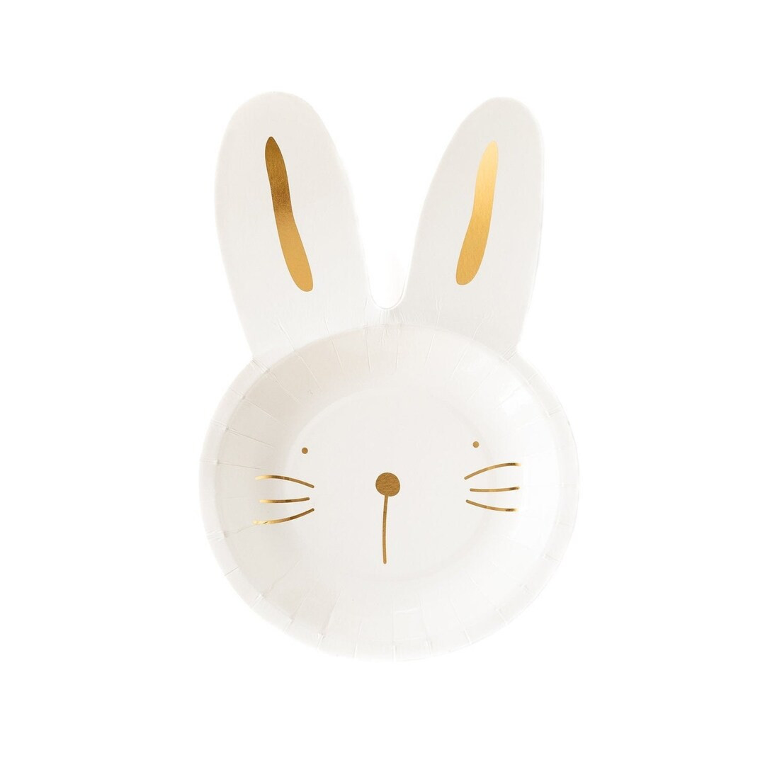 Shaped Bunny Paper Plates  Easter Bunny Party Decorations  - Etsy | Etsy (US)