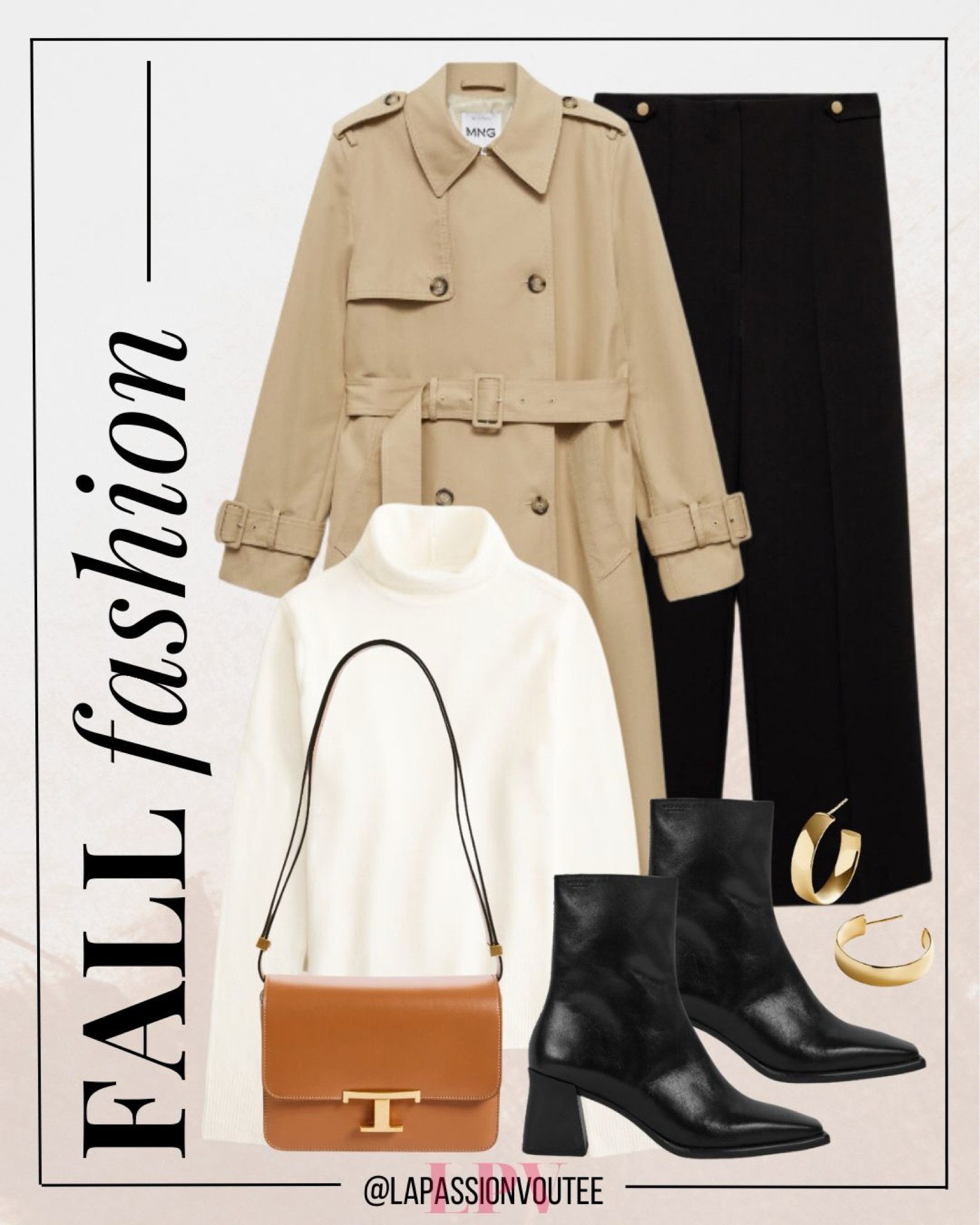 Embrace the crisp fall air with a timeless look: a classic trench coat layered over a cozy turtleneck sweater, paired with straight-leg pants, chic hoop earrings, a leather shoulder bag, and stylish boots for the perfect autumn ensemble.

#LTKSeasonal #LTKStyleTip #LTKFallSale