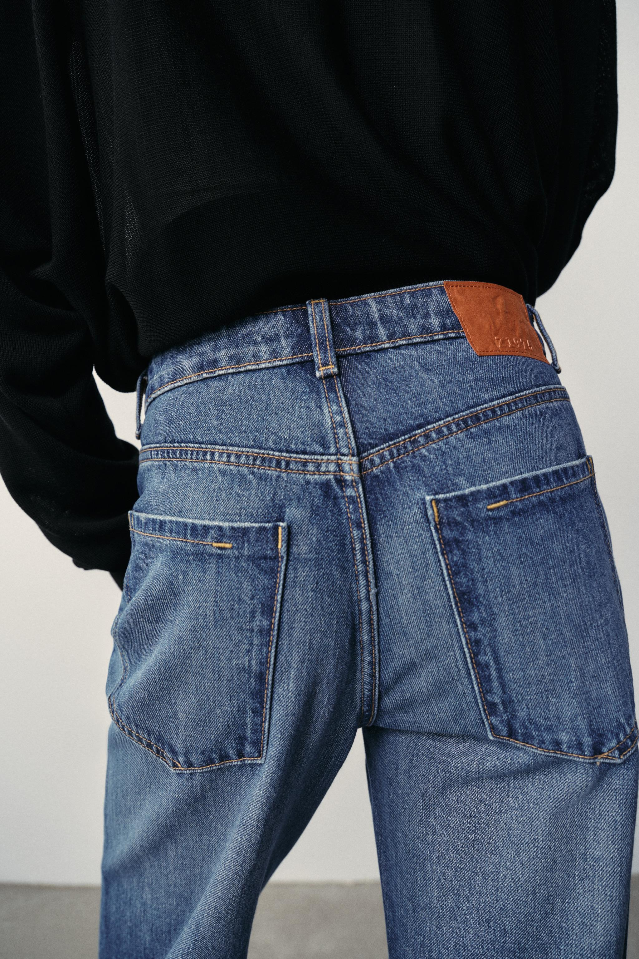 Model height: 179 cmHIGH-WAIST - REGULAR LEG - LONG LENGTH - RIGIDHigh-waist jeans with a five-po... | Zara FR