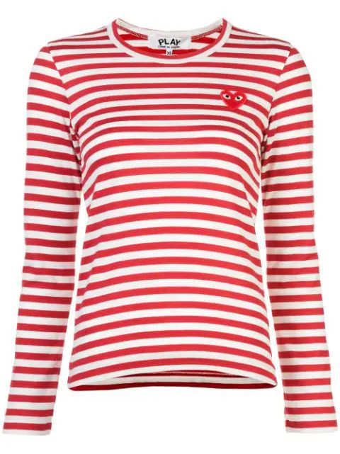 little red heart striped T-shirt | Farfetch (RoW)