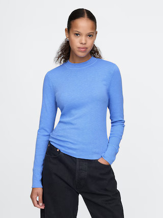 Essential Rib Mockneck T-Shirt | Gap (US)