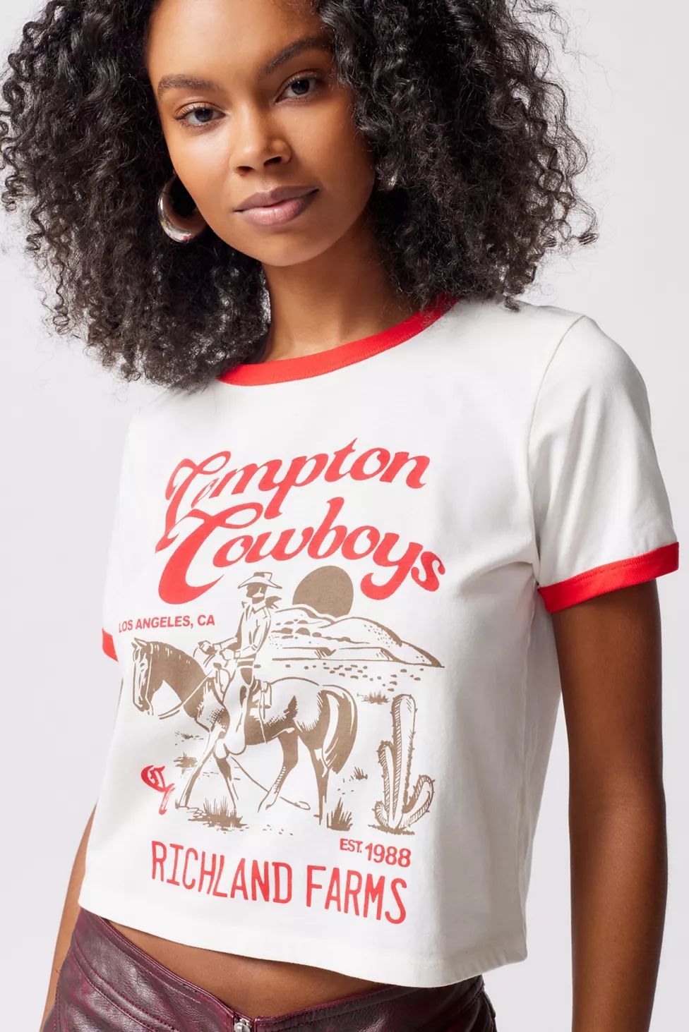 Compton Cowboys Cropped Ringer Tee | Urban Outfitters (US and RoW)
