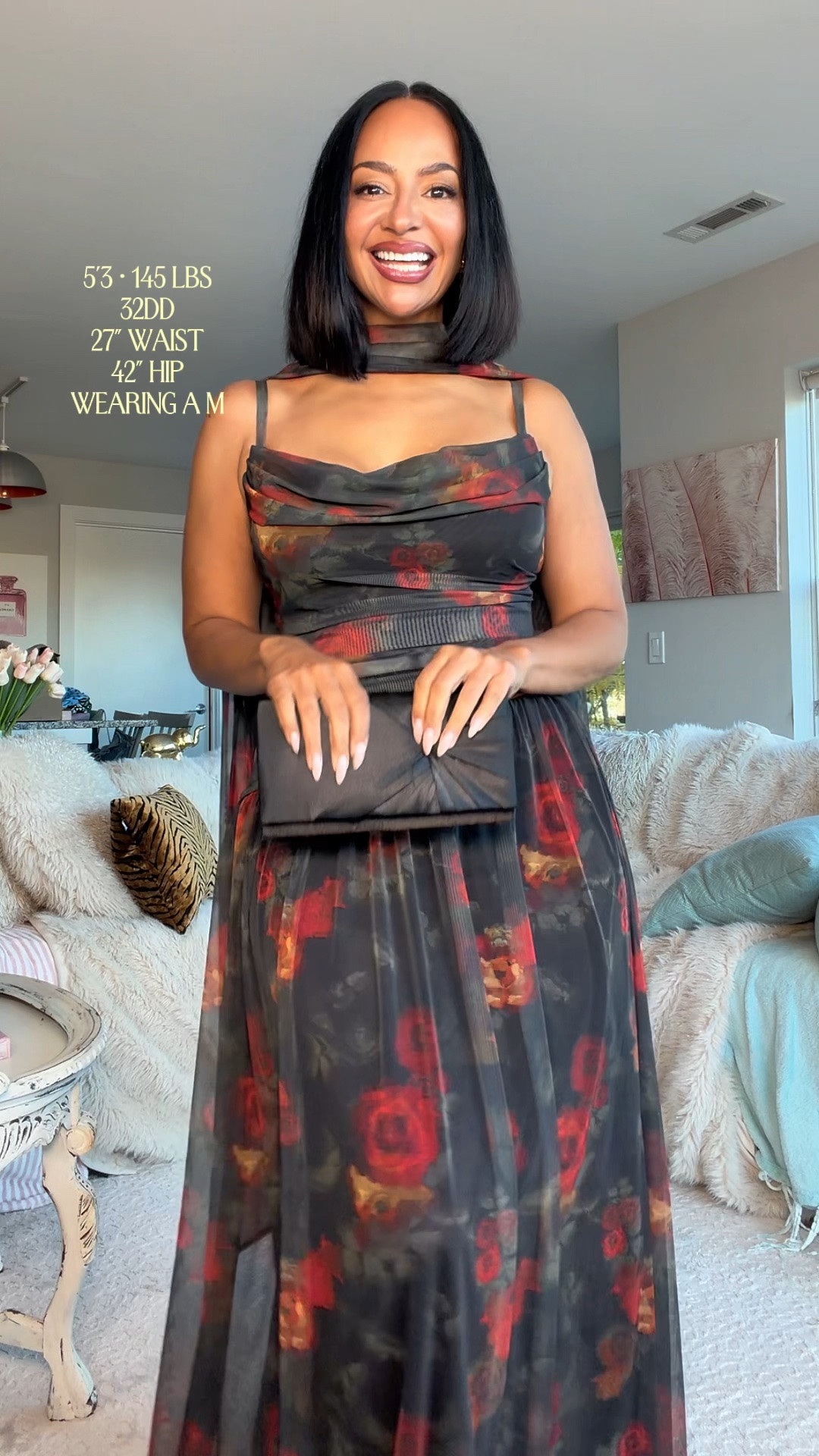 Living in Boston during fall means I’m surrounded by the most GORGEOUS foliage, so naturally I needed a dress to match! 🍁🍂🤎 This floral @Popilush wedding guest dress is giving New England autumn romance with its rich fall colors, elegant cowl neckline, flattering ruching and built-in shapewear. And that sheer scarf?! SO chic! 🤌✨

Dress is 🔗 in the October stories highlight on my profile! 

CODES TO SAVE ⬇️
❤️ 15% off $120+: marisa.15
❤️ 20% off $150+: marisa.20

Be honest… would you wear this to a fall wedding? 🍁

over 40 outfits 
petite curvy dresses