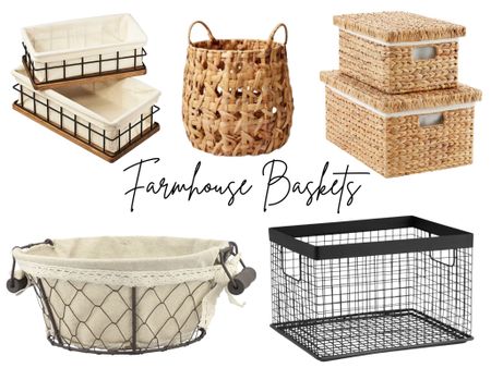 Farmhouse baskets to keep your beautiful home organized

#LTKunder50 #LTKunder100 #LTKhome