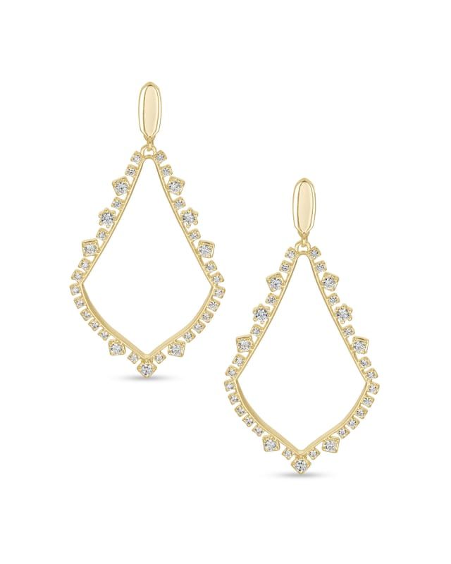 Sophee Crystal Clip-On Drop Earrings in Gold | Kendra Scott