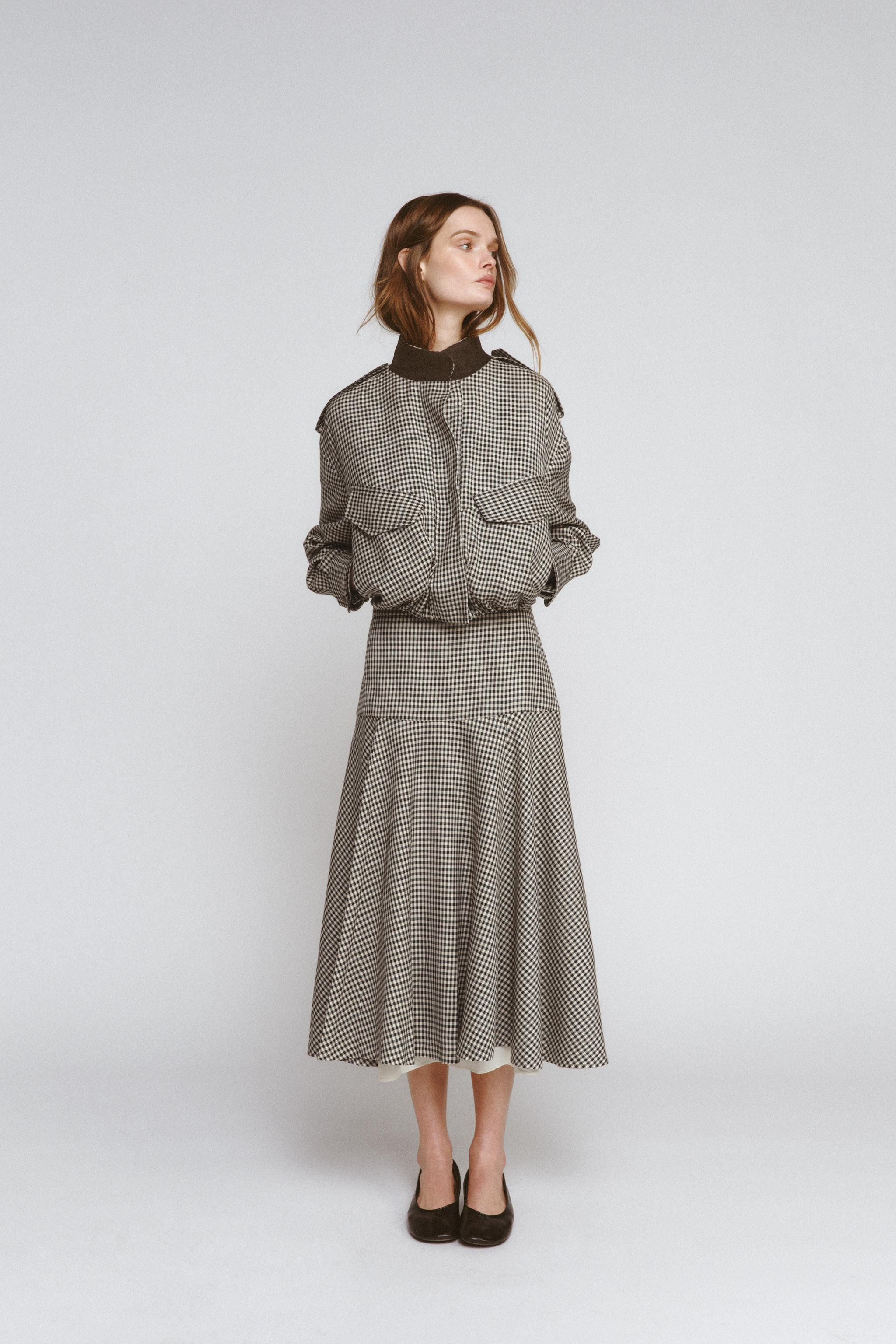 BLOUSON BOMBER À CARREAUX ZW COLLECTION | Zara FR