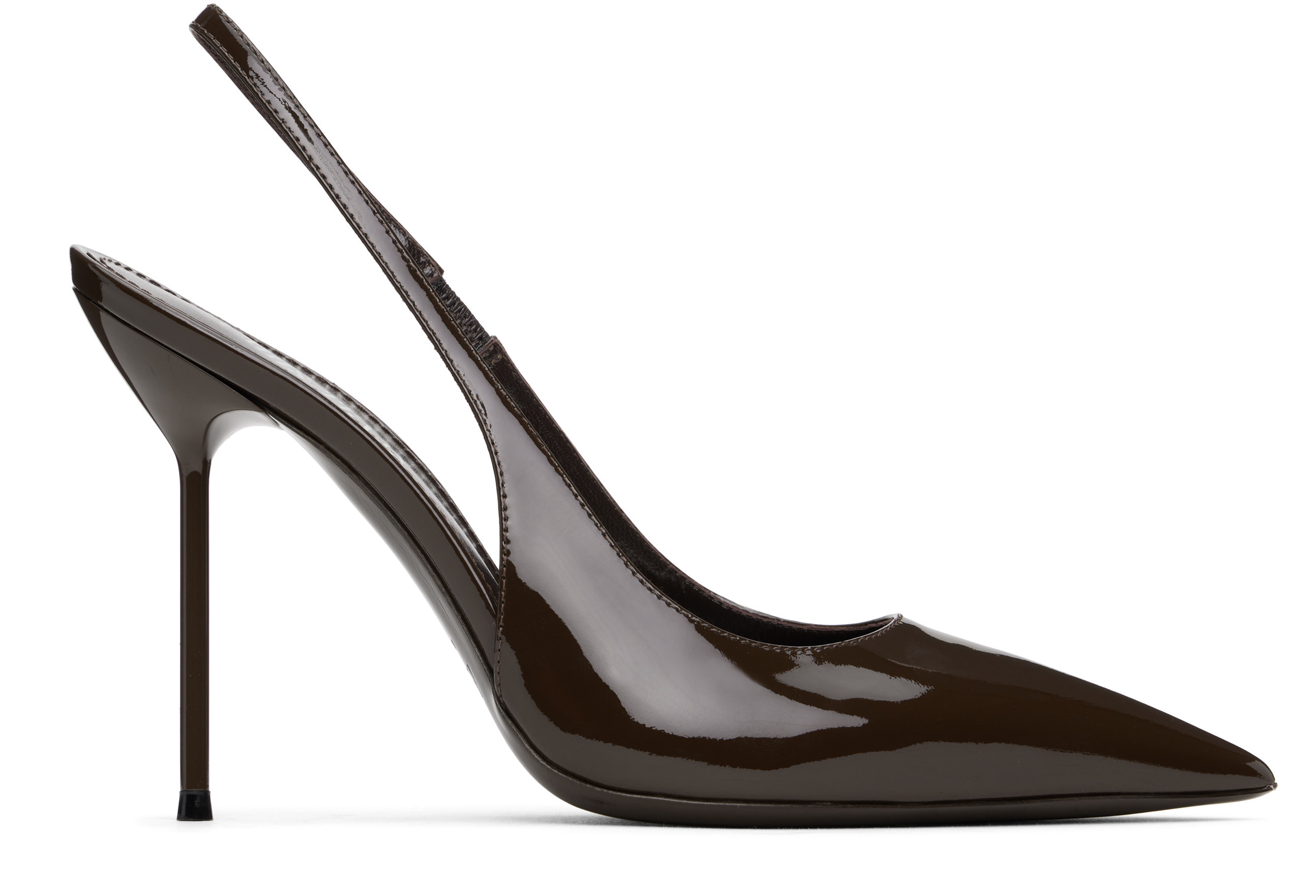 Paris Texas Brown Lidia Slingback Heels | SSENSE