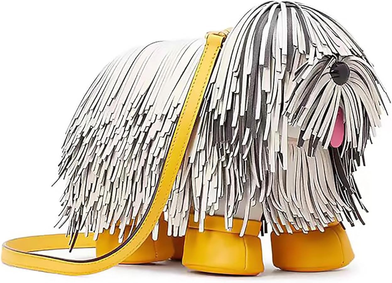 Women PU Leather Novelty Unique Crossbody Shoulder Bag Handbag Cute Dog Shaped Purse | Amazon (US)