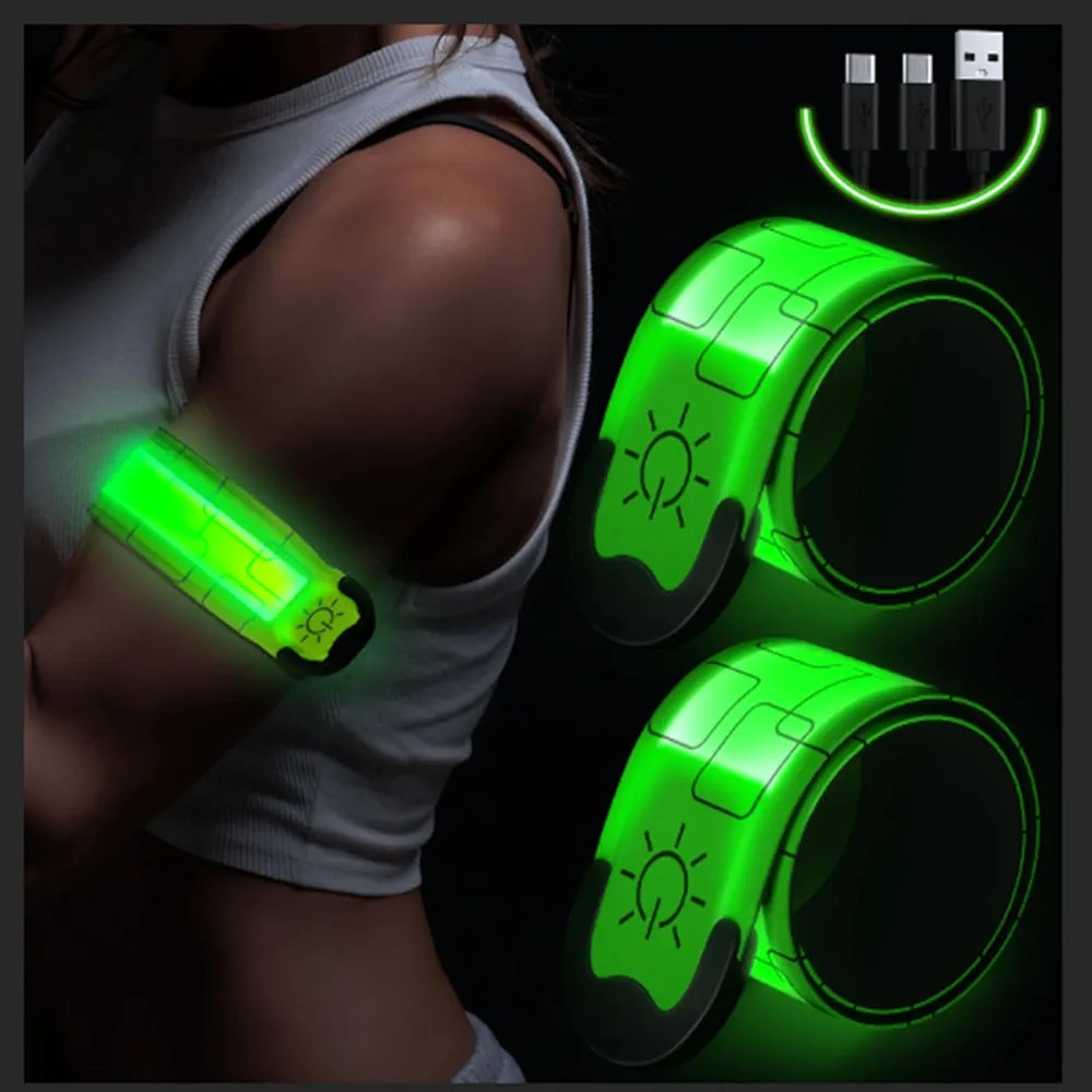 Simket LED Armband Rechargeable for Running Walking at Night (2 Pack), Running Lights for Runners... | Amazon (US)
